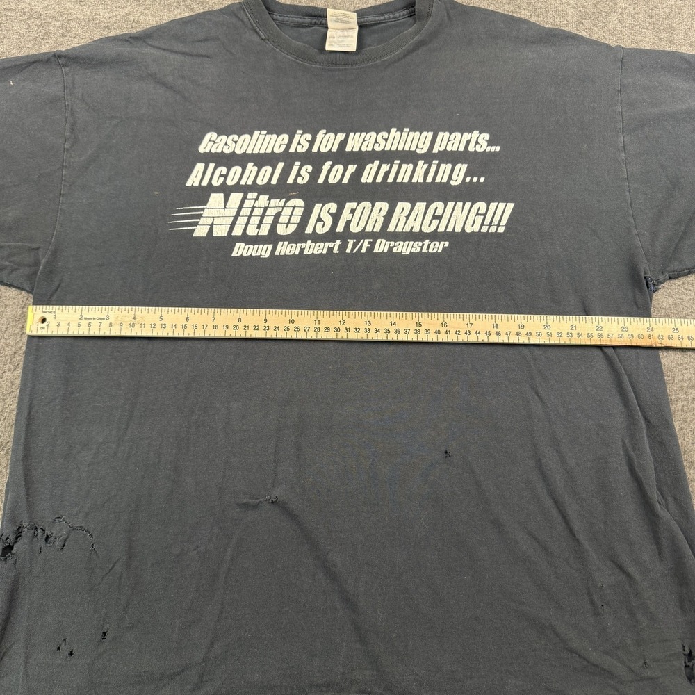 Snap on Nitro Racing Shirt Mens 2XL Black NHRA Drag Racing Trashed Distressed - Picture 10 of 15